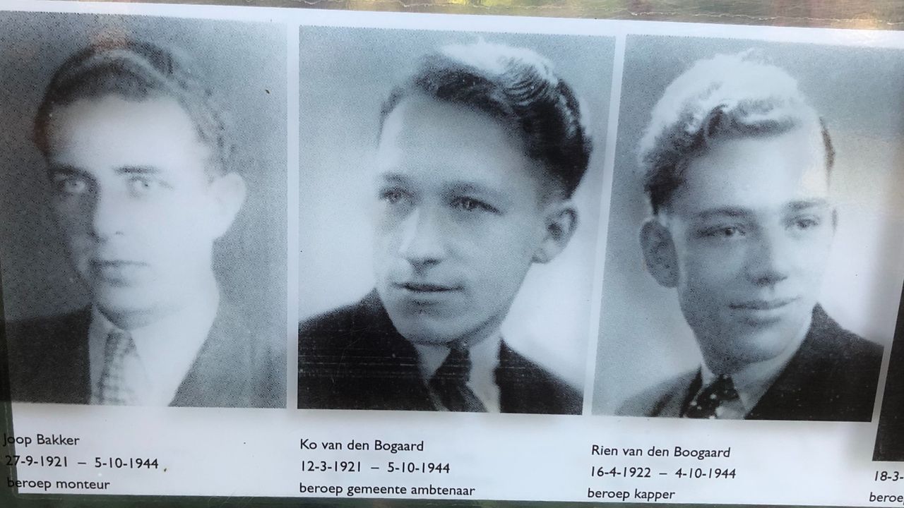 Enkele van de vermoorde verzetsmensen van de Vloeiweide (foto: archief)