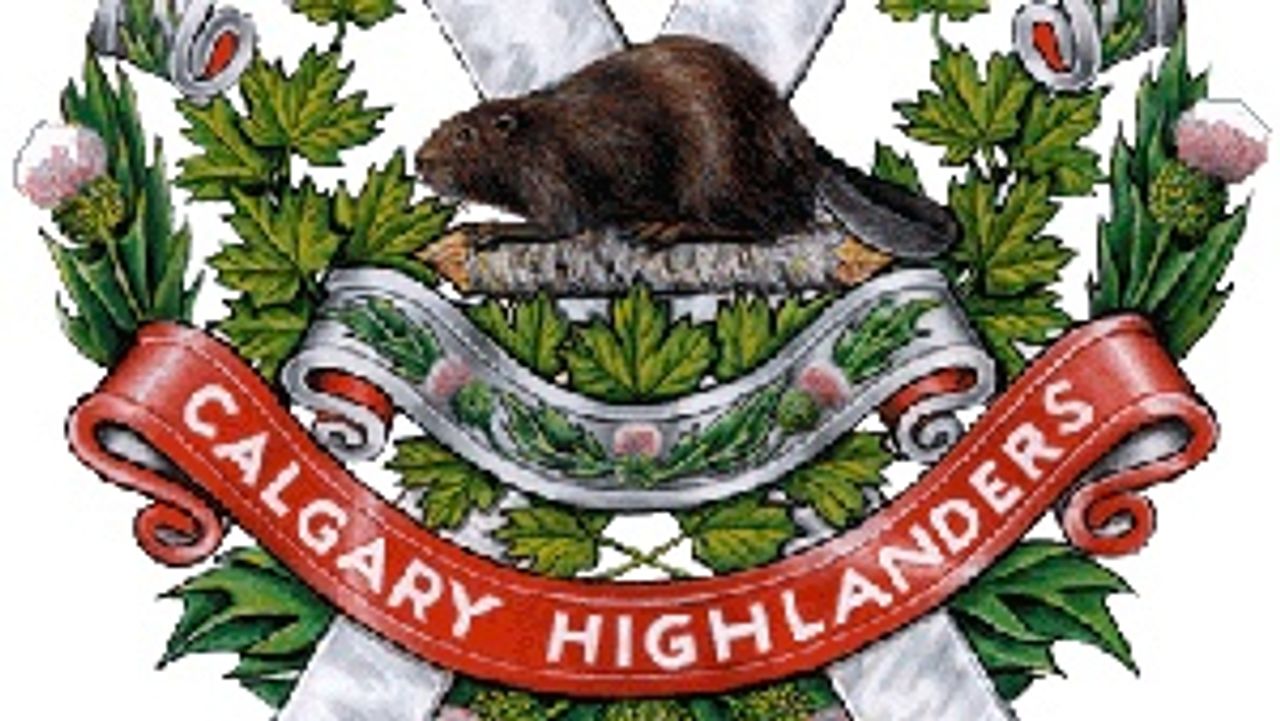 Deel van het embleem van de Calgary Highlanders (foto: website eenheid) 