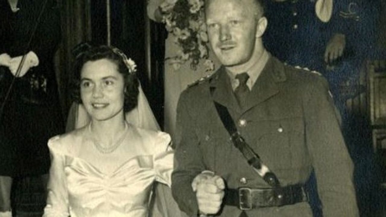 Barbara en Robert op hun huwelijk (foto: archief)