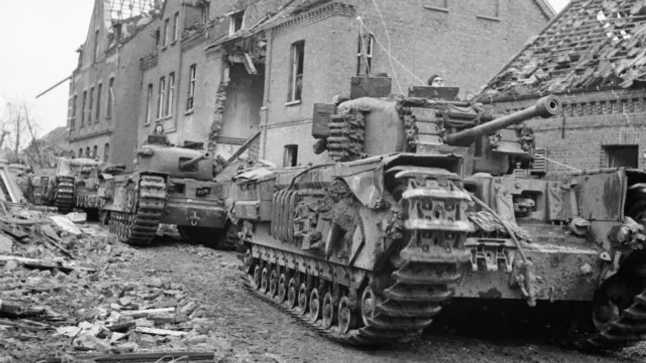 Geallieerde tanks, West-Europa 1944 (foto: archief)