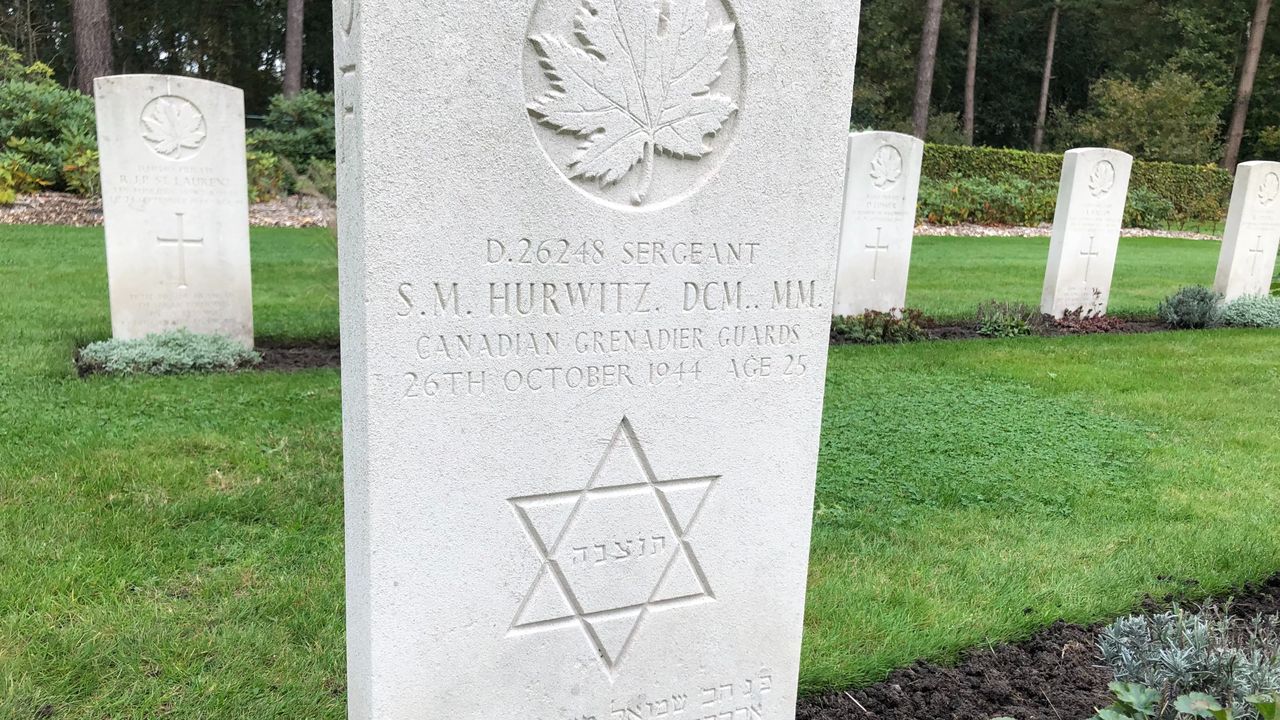 Graf van Sam Hurwitz op Canadees ereveld Bergen op Zoom (foto: Willem-Jan Joachems).