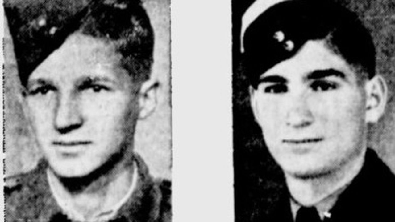 Edward (links) sneuvelde bij Huijbergen en broer Andrew als piloot (foto: archief) 