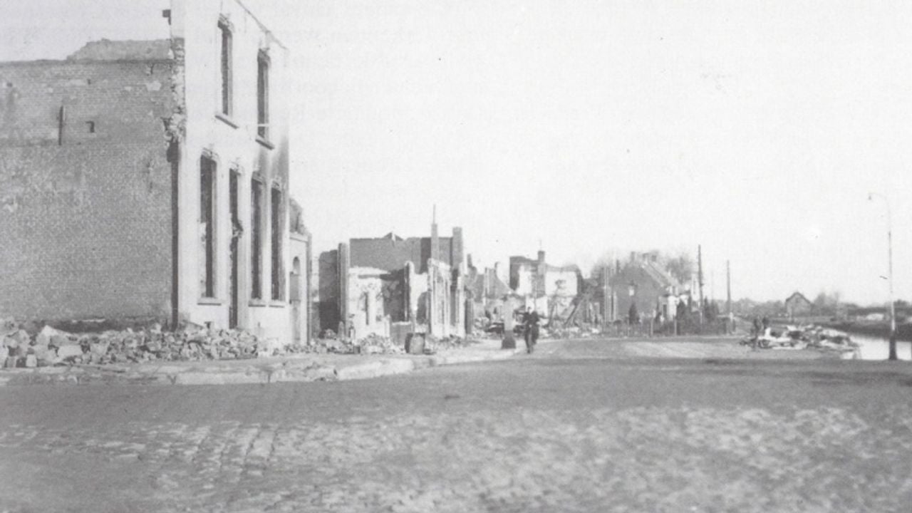 Dinteloord, Havenweg 1944 (foto: archief)