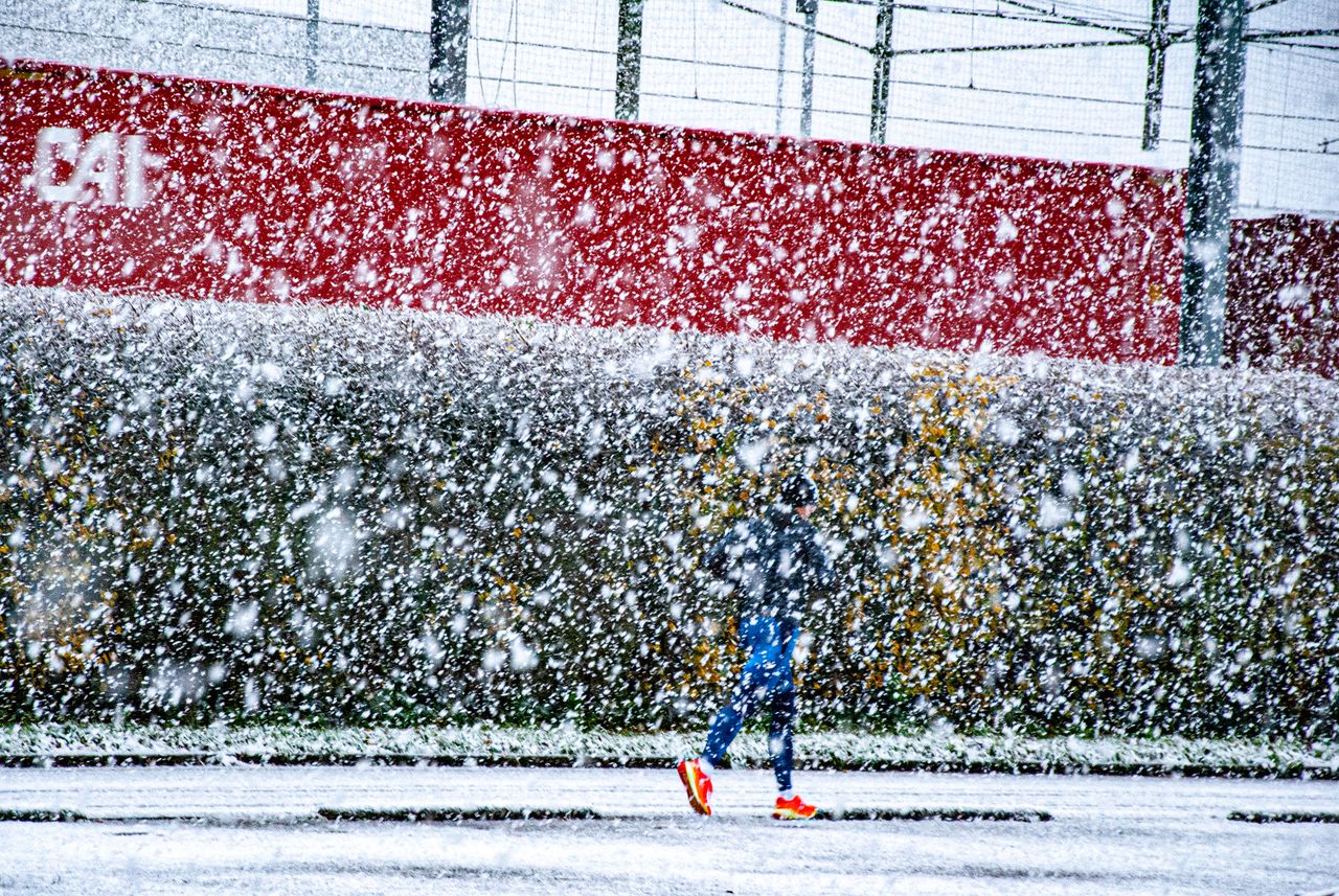 Ook in Tilburg sneeuwt het (foto: Ailsa Rainer).