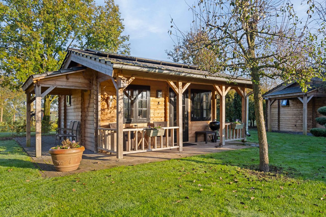 Een van de lodges (foto: Fynhuys Makelaars).