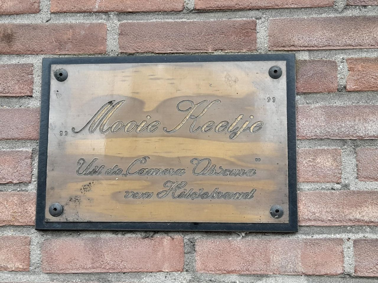 Naambordje Mooie Keetje (foto: Henk van Ingen)