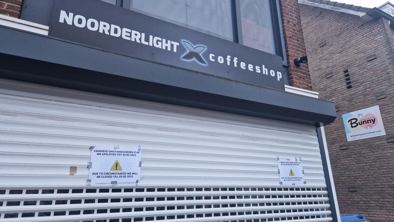 Coffeeshop Noorderlight is voorlopig dicht (foto: Noël van Hooft).