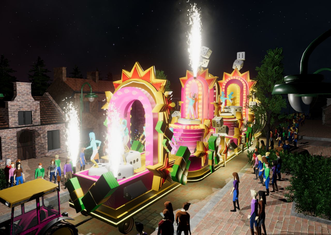 Optocht met vuurwerk: spectaculairder kan haast niet (beeld: Jeffrey van der Wal).