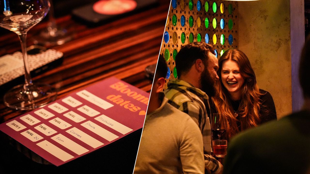 De vrijgezellen kregen een briefje met vijf tafelnummers voor verschillende speeddates (foto's: Renee de Rijk).