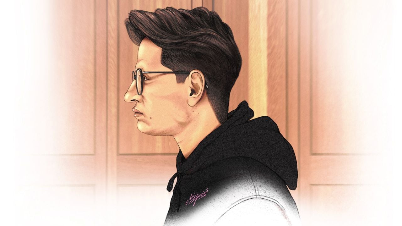 Ilco S. in de rechtbank. (Tekening: Adrien Stanziani)