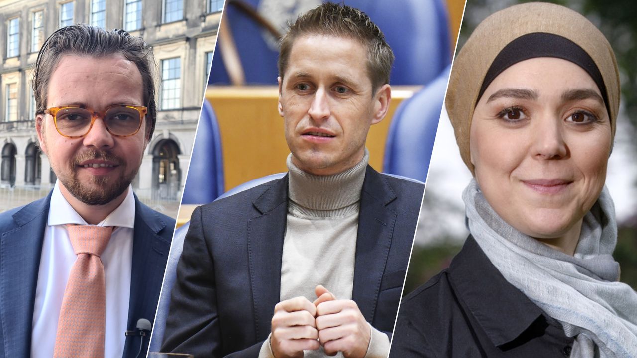 De Brabantse Kamerleden Daan de Kort, Michiel van Nispen en Esmah Lahlah