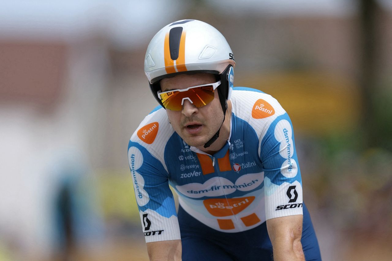 Bram Welten bij de Tour de France in 2024 (foto: AFP).