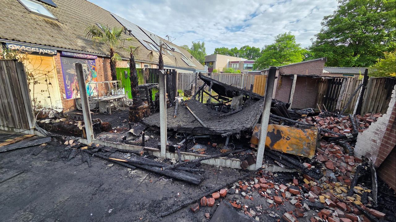 De ravage in de tuin is groot donderdagochtend (foto: Noël van Hooft).