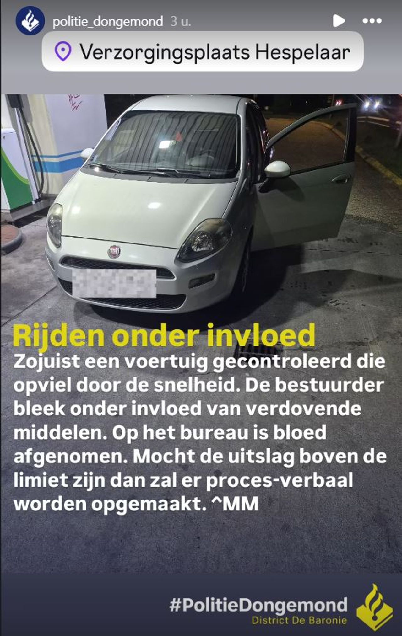 Foto: Instagram politie Dongemond.