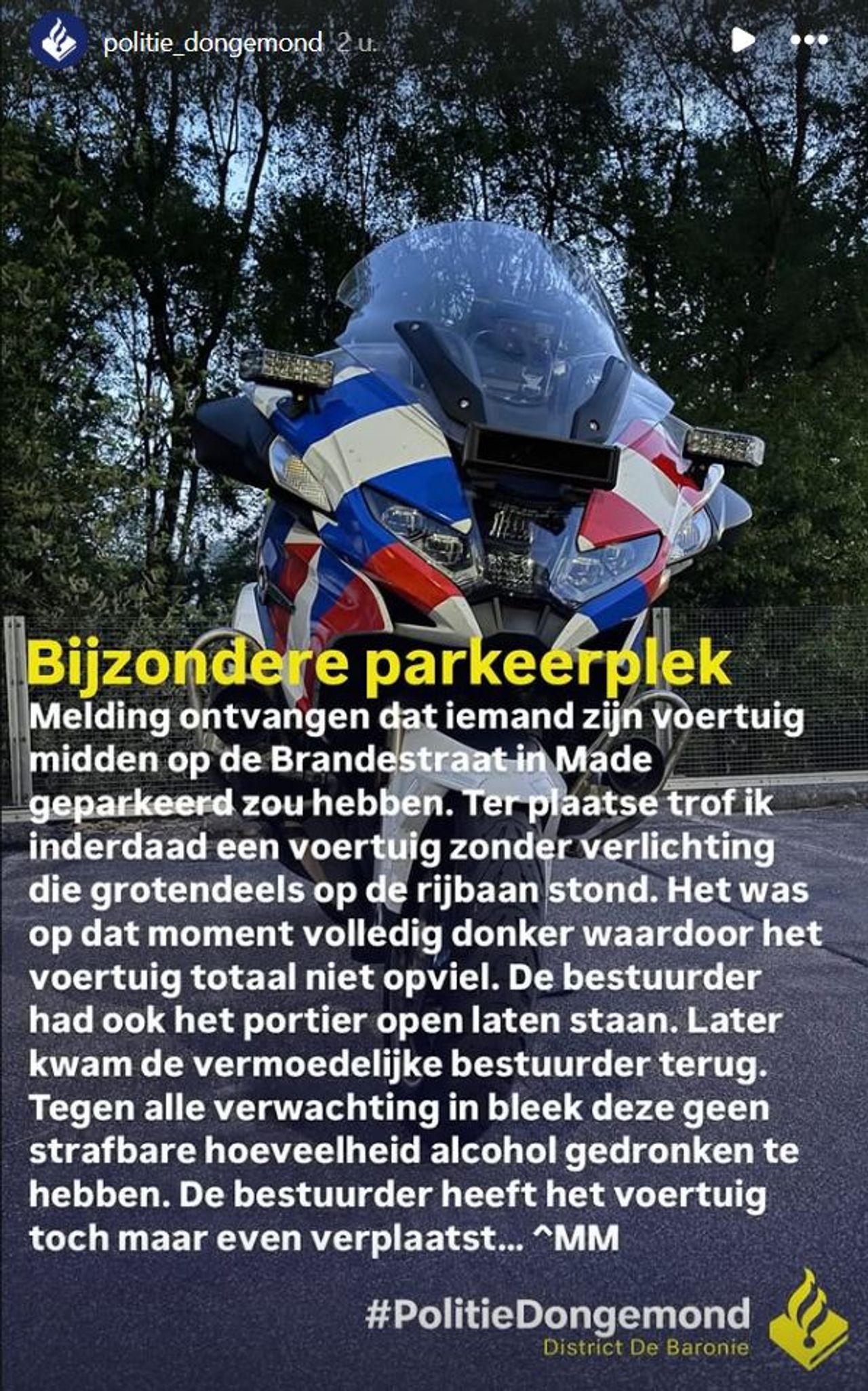 Foto: Instagram politie Dongemond.