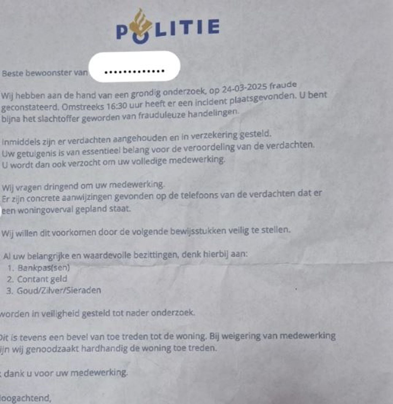 Foto: Instagram politie Maashorst.