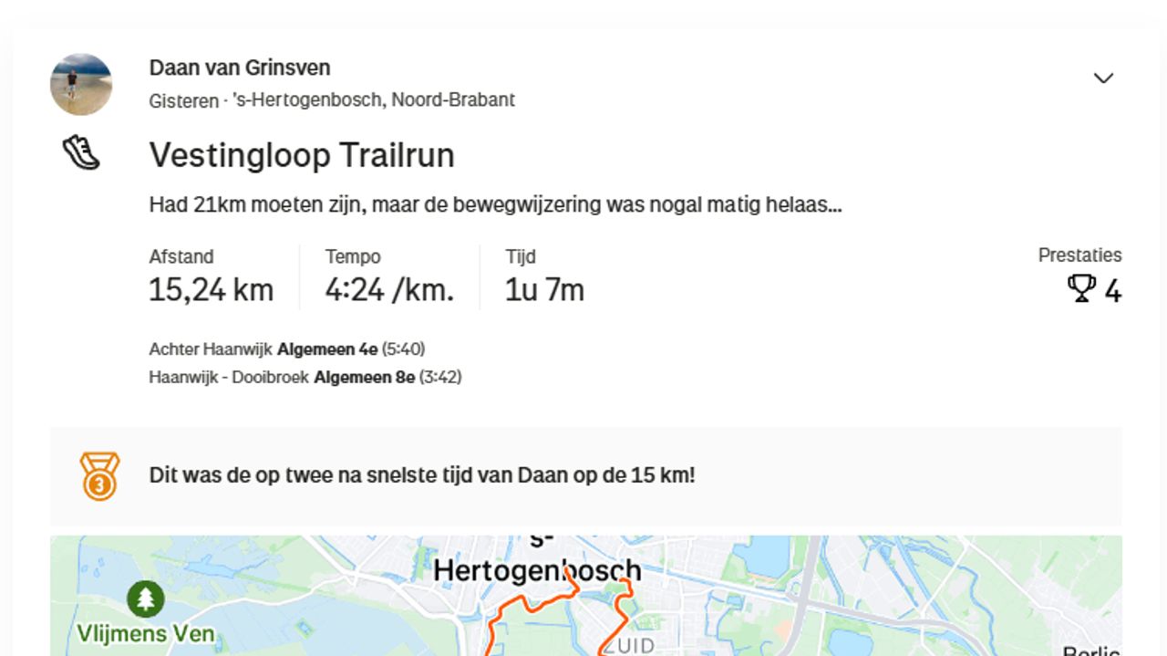 Net zoals nummer vijf (foto: Strava).
