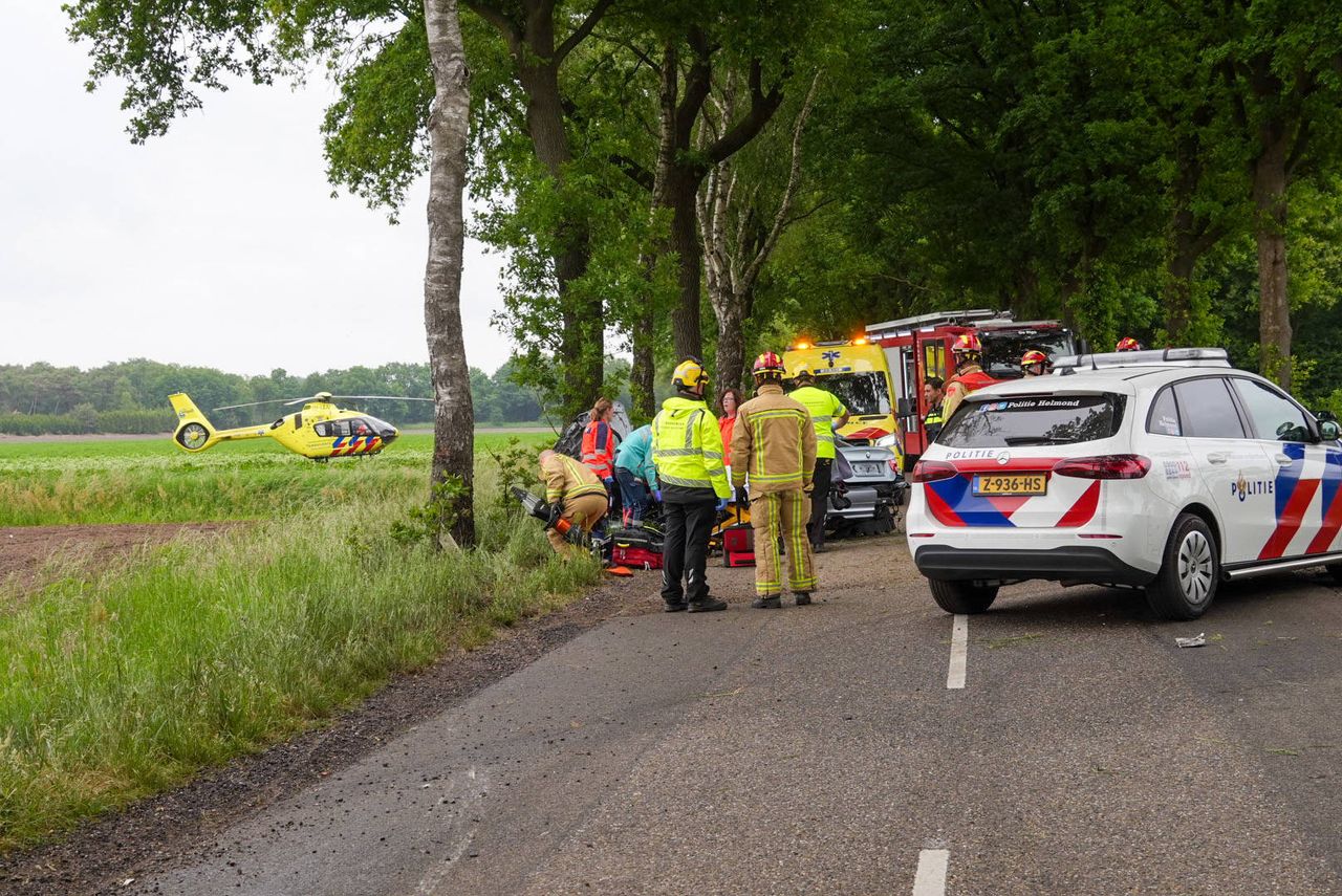 Ook de traumahelikopter kwam ter plaatsen (Foto: Harrie Grijseels/ Persbureau Heitink.)