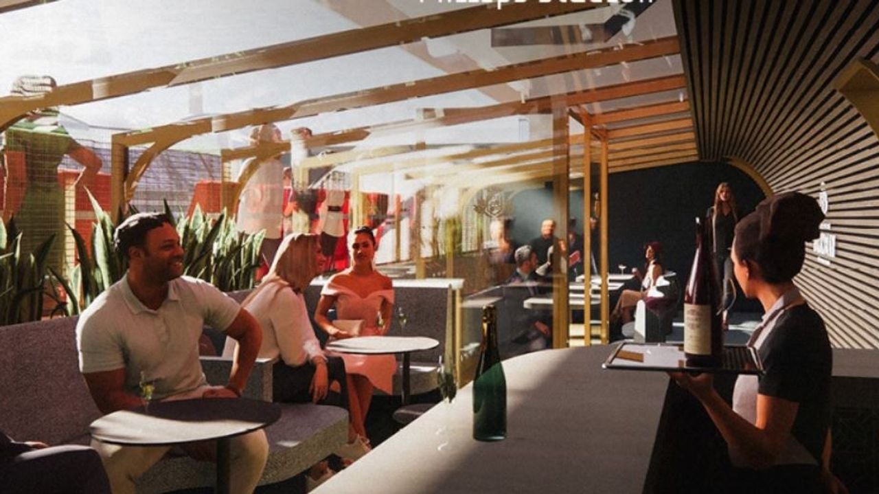 Een schets van de nieuwe skybox noord (foto: A&E Architecten/PSV)