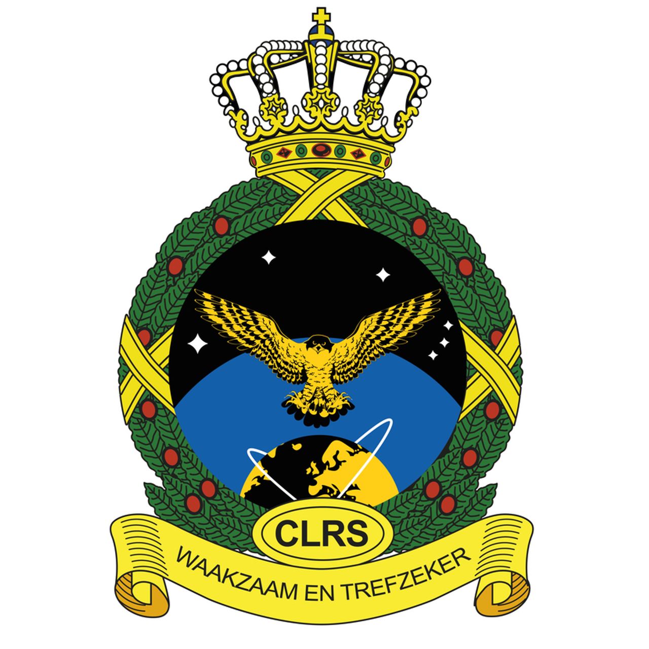 Het nieuwe logo van het luchtmachthoofdwartier in Breda (foto: defensie)