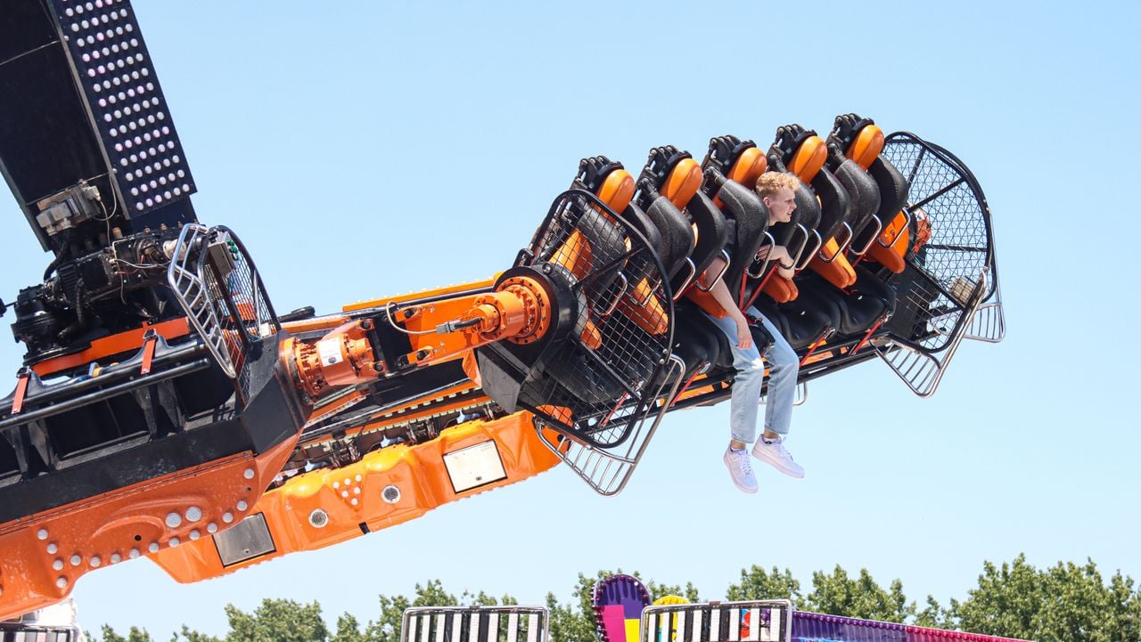Het was niet druk op de kermis en dus ook niet in de Energizer (foto:RTV Dordtrecht)