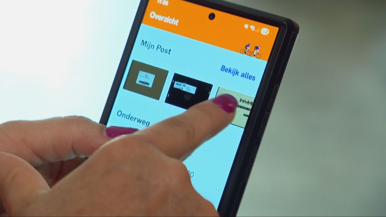 In de app van PostNL staat dat de post bezorgd was, maar dat is niet zo (Foto: Omroep Brabant).