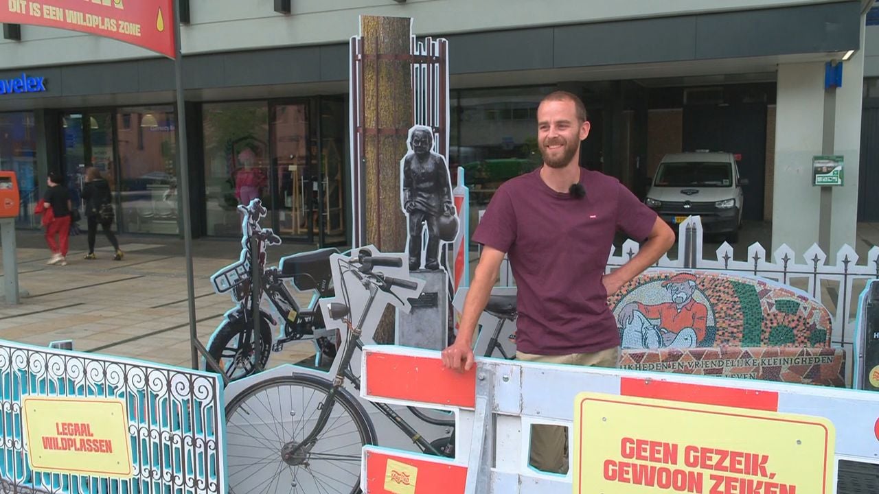 Pim hoopt dat mensen het gesprek aangaan over wildplassen (beeld: Omroep Brabant).