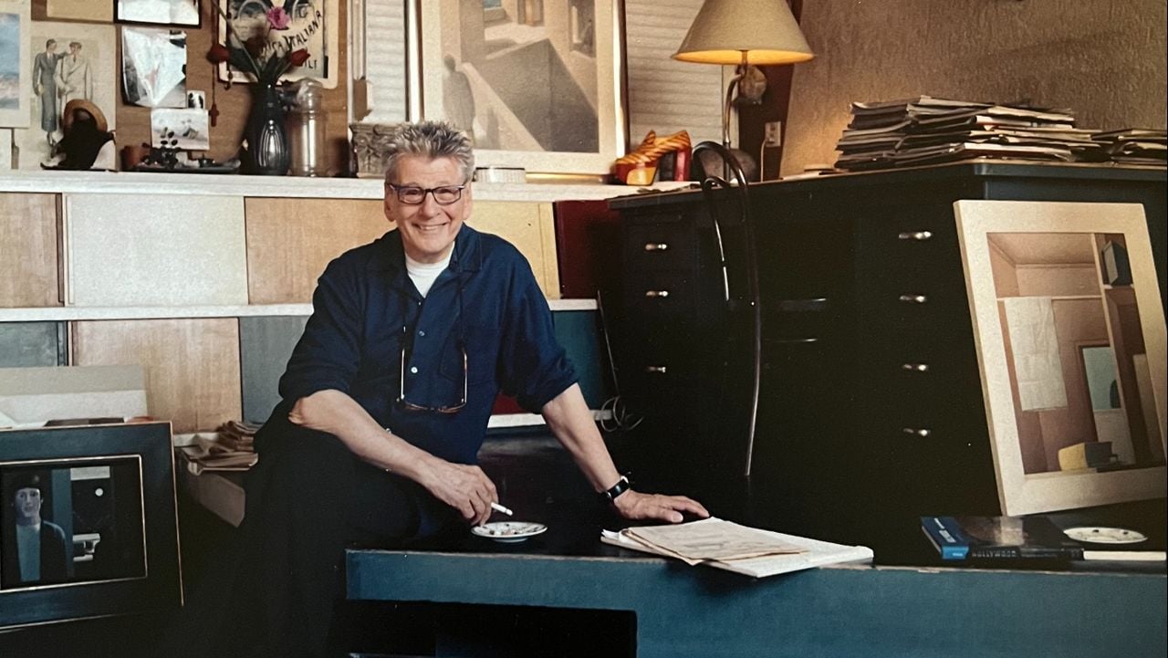 Friso Wiegersma in zijn atelier (foto: Gerry Hurkmans).