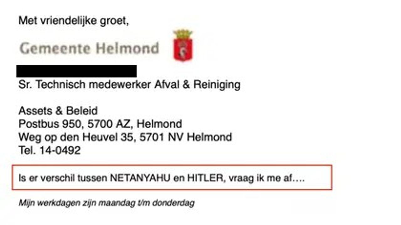 De handtekening van de ambtenaar (foto: GeenStijl).