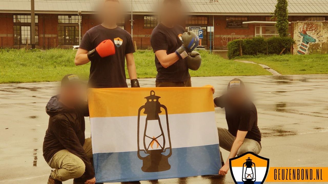 Leden van de Geuzenbond tijdens een activiteit in Turnhout (Foto: Telegram).