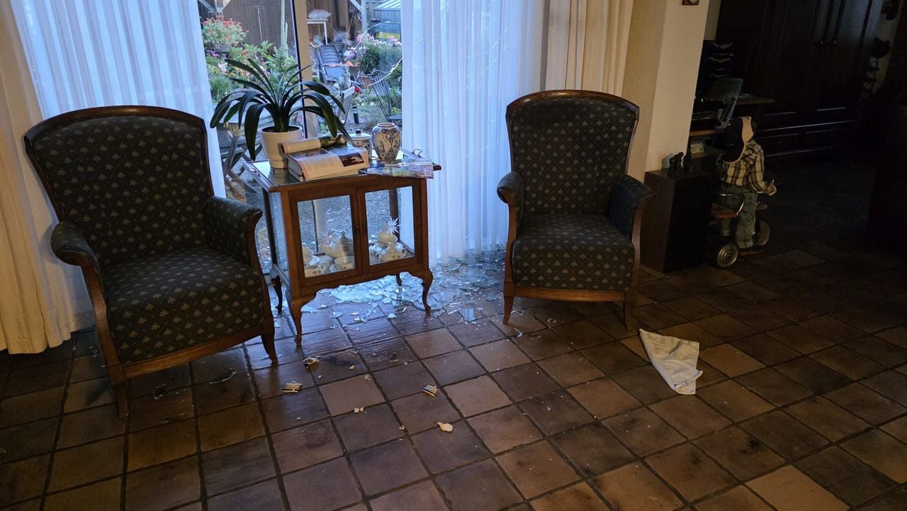 De inbrekers kwamen via de schuifpui binnen (privéfoto).