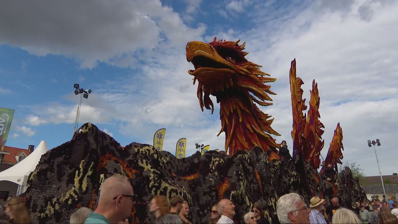 De winnende wagen, gemaakt door buurtschap Tiggelaar.