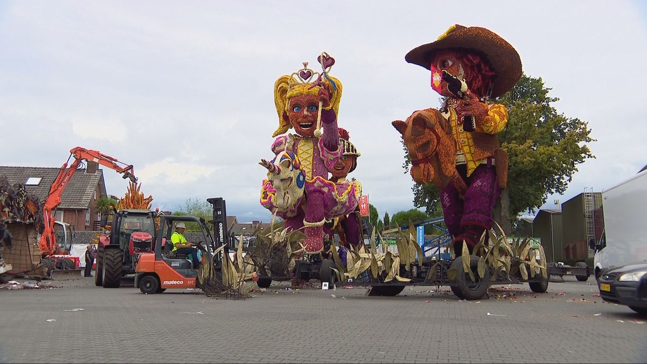 Het lachen zal deze praalwagenpoppen snel vergaan (foto: Omroep Brabant)