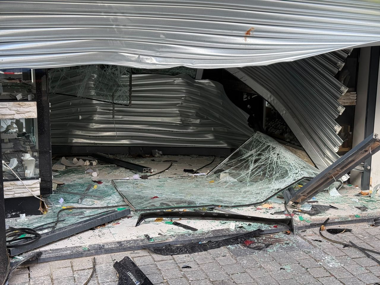 De getroffen juwelier zaak