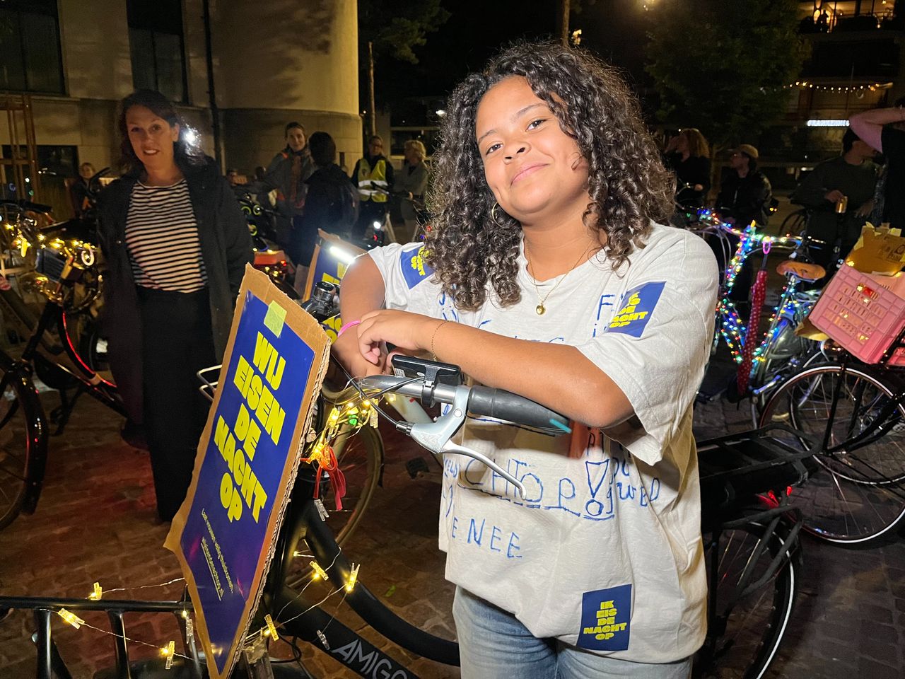 Delayla (13) was een van de deelnemers aan de fietstocht door Tilburg (foto: Floortje Steigenga).