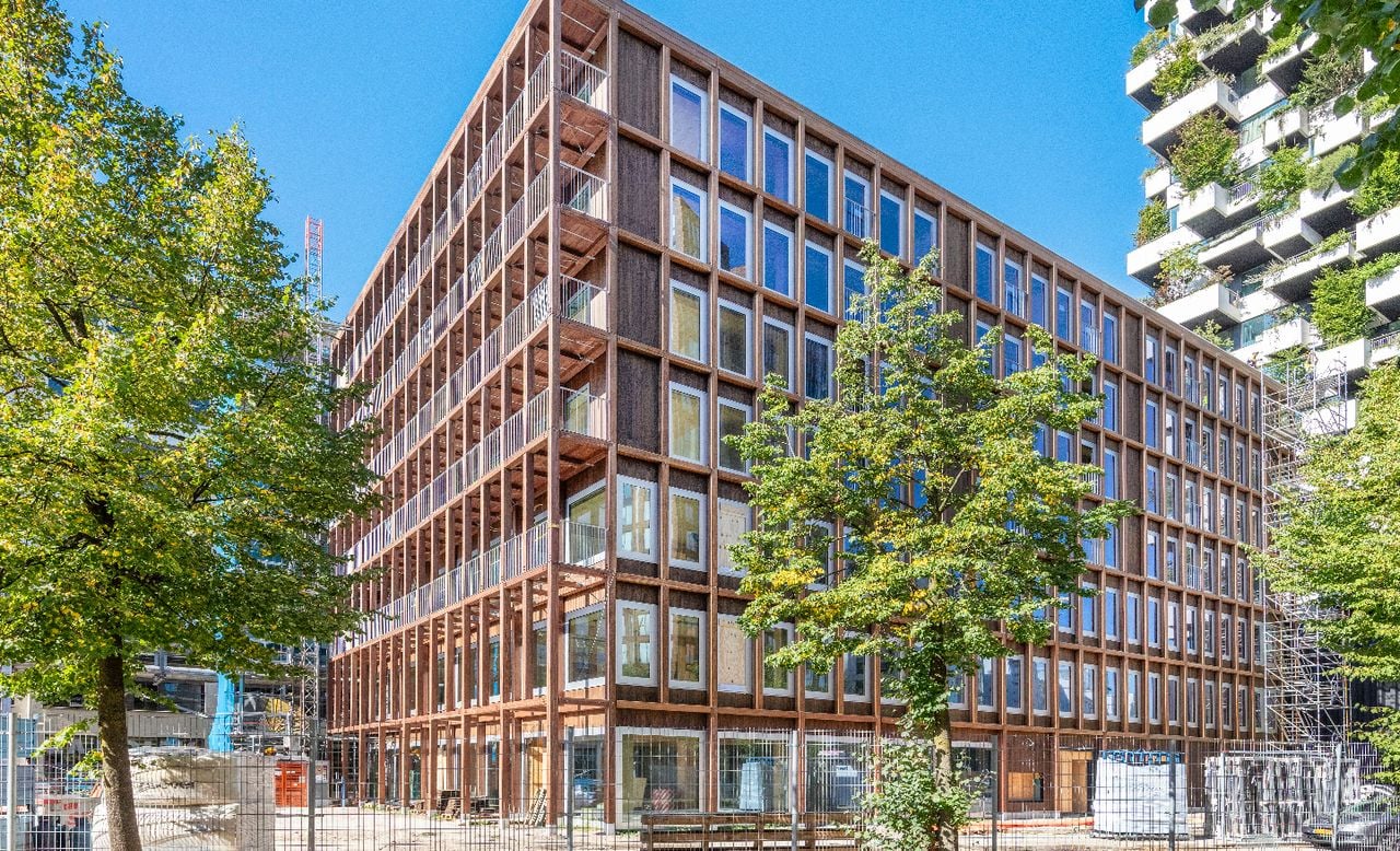 Matchbox is het eerste gebouw op Strijp-S dat in houtbouw wordt gerealiseerd (foto: Norbert van Onna). 