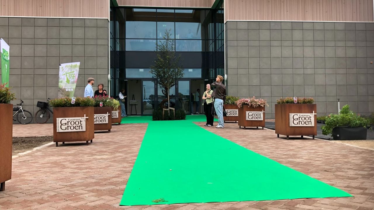 De groene loper was uitgelegd voor de bezoekers (foto; Willem-Jan Joachems) 
