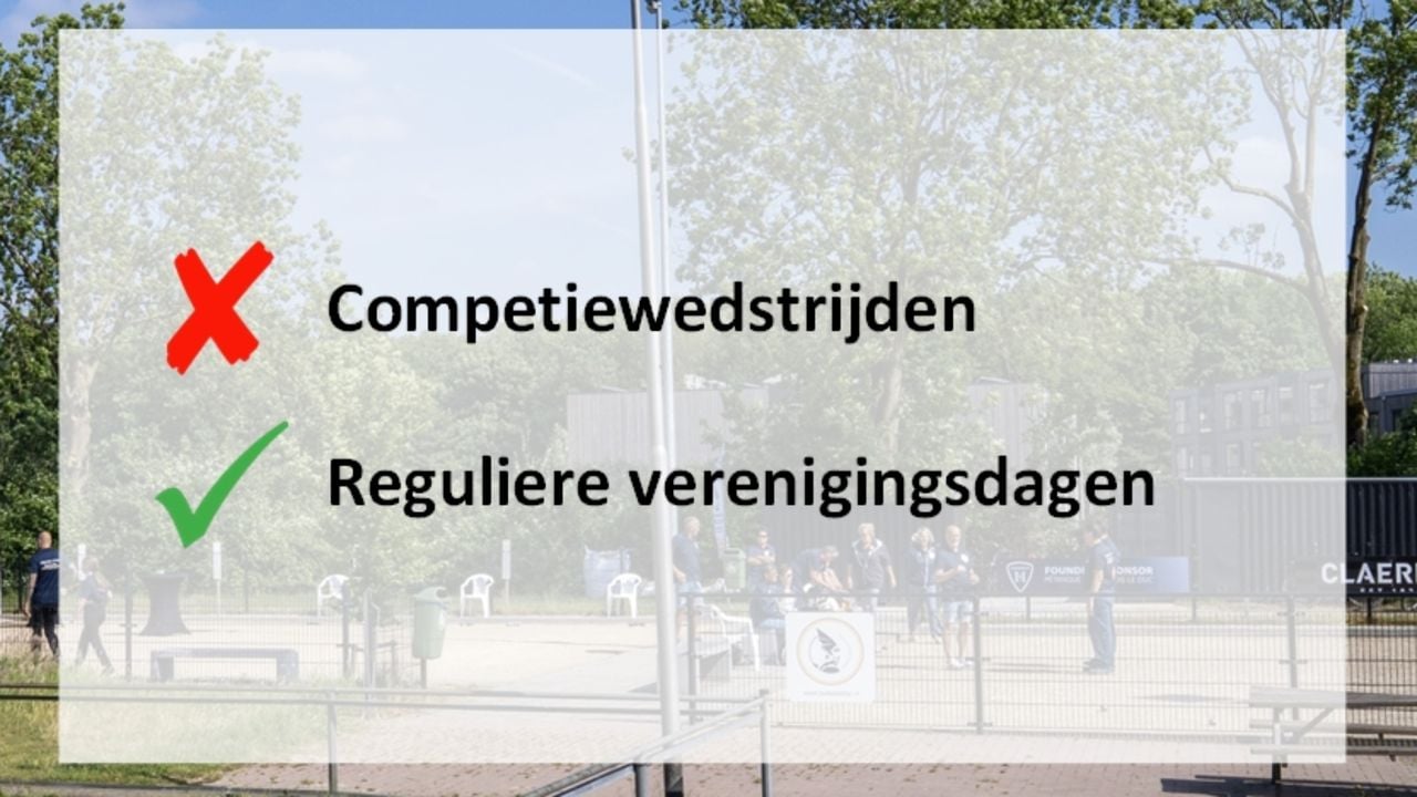 Het gaat écht niet in de tenten, benadrukt de vereniging (foto: Pétanque Union Bois le Duc).