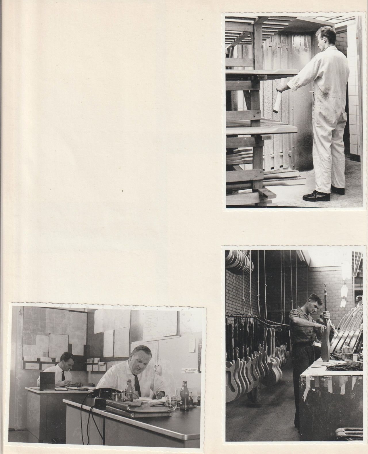 Het maken van de gitaren was vooral veel handwerk (foto: privécollectie familie Egmond).