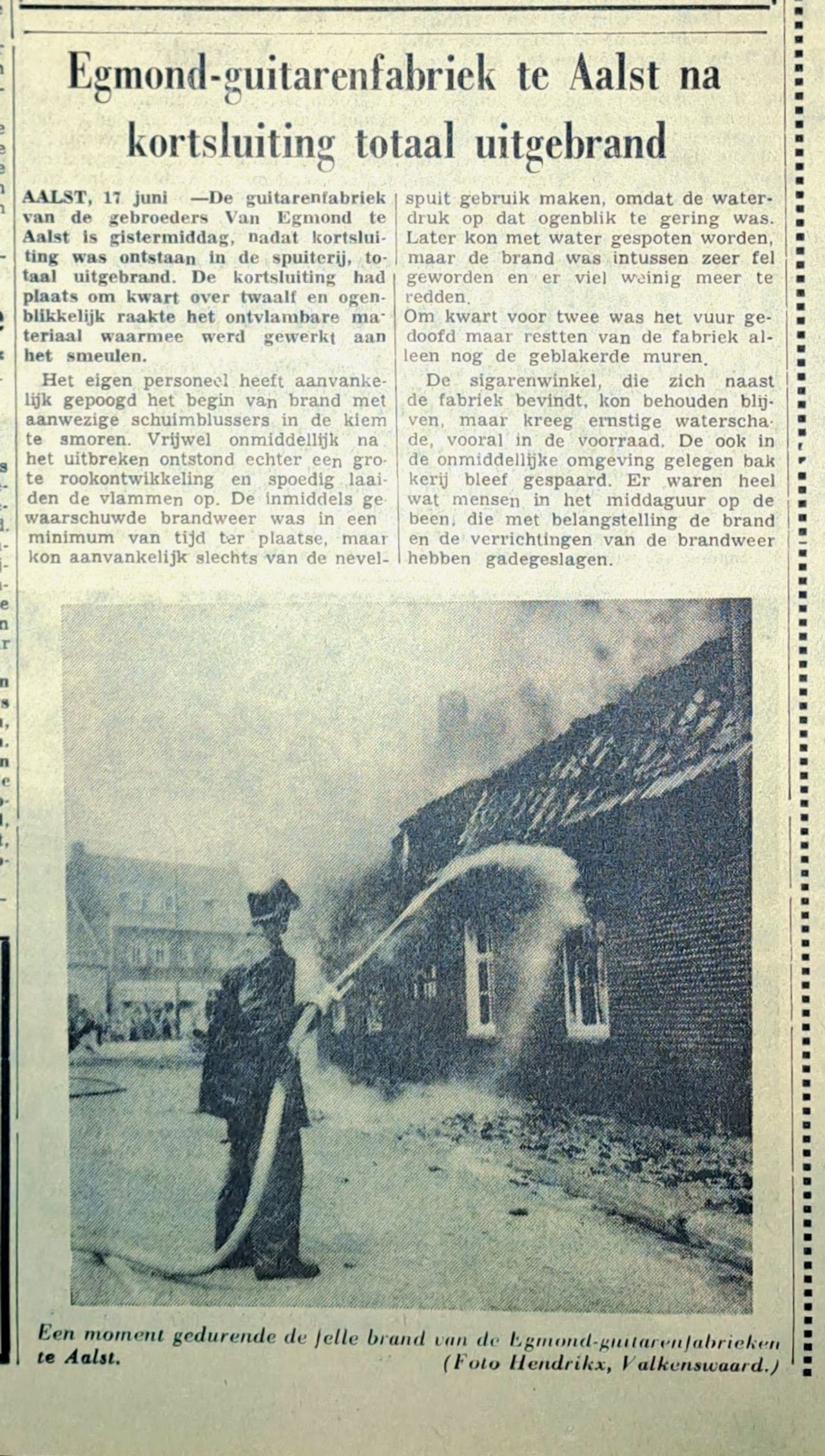 Vele fabrieken van de familie Egmond gingen in rook op.