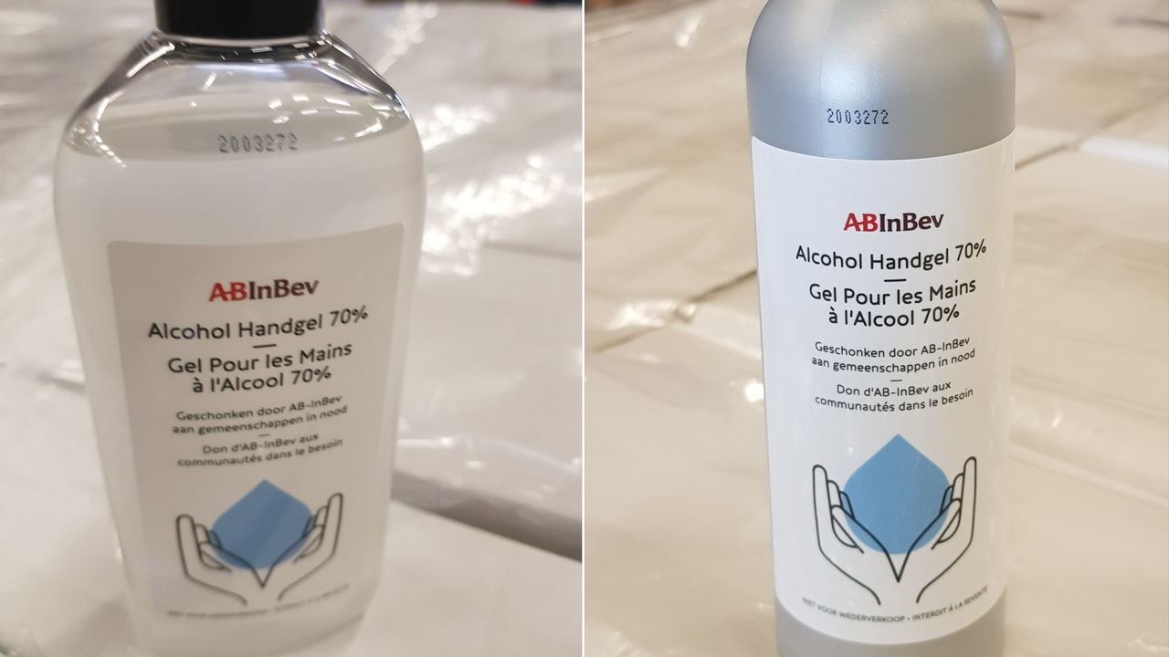 De handgels gemaakt van restalcohol (foto: AB InBev).