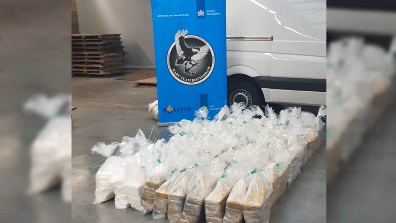 Douane onderschepte in 2020 600 kilo coke met bestemming Brabant(foto: Openbaar Ministerie Rotterdam).