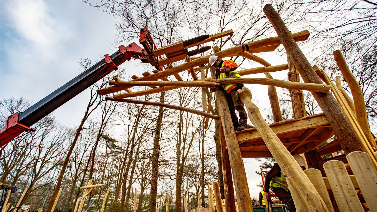 Het speelbos wordt nu gebouwd (foto: Efteling).