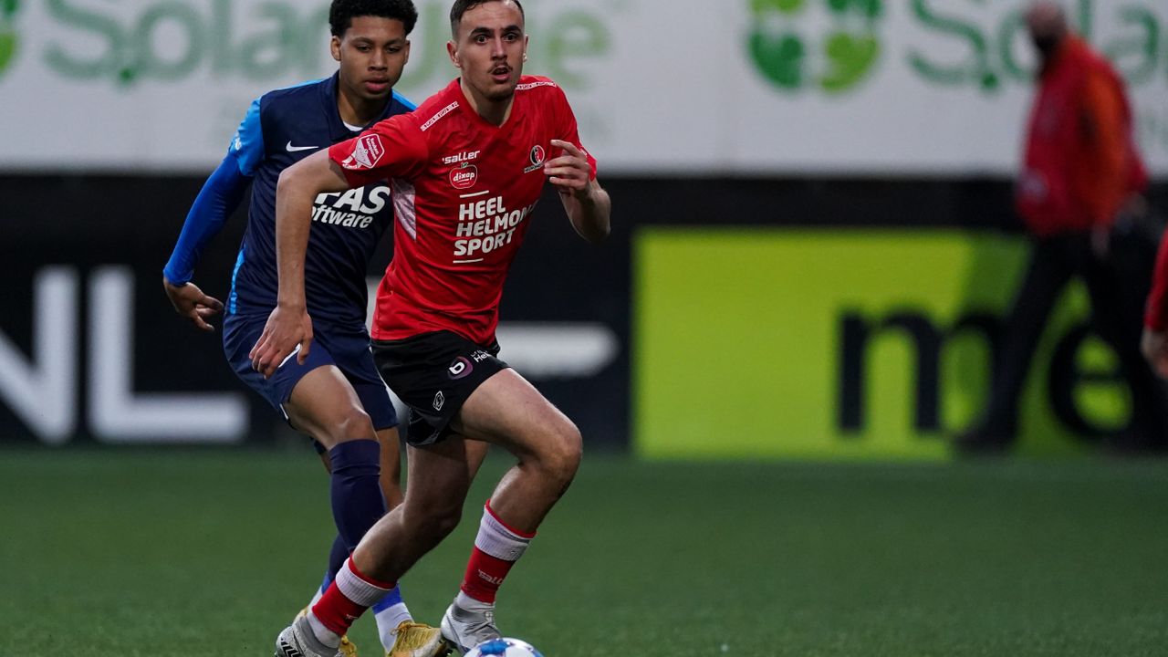 Lance Duijvestijn maakte al na twee minuten een doelpunt voor Helmond Sport (Foto: Orange Pictures). 