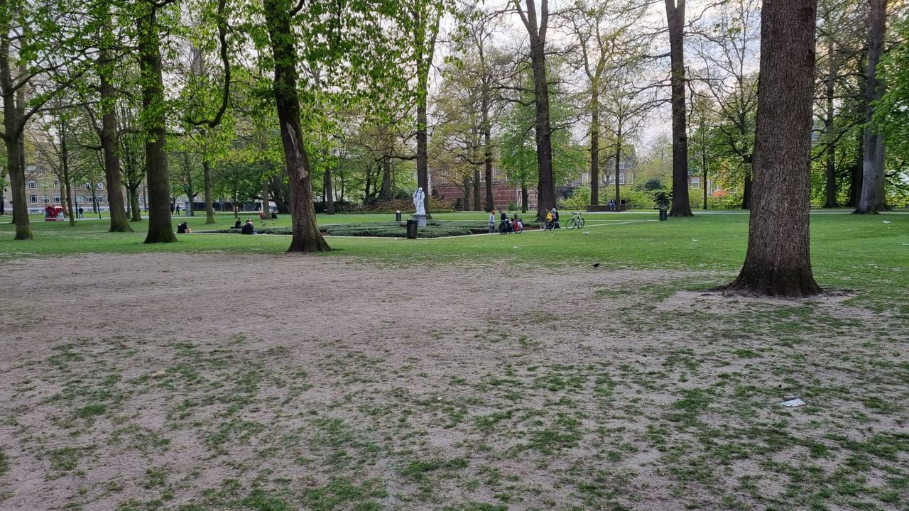 Het is rustig in het park (foto: Omroep Brabant).