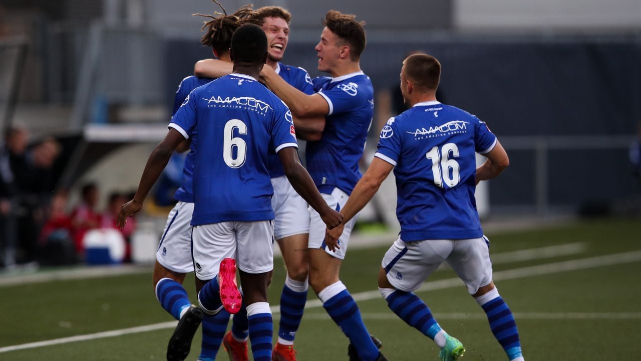 FC Den Bosch viert de snelle treffer van Roy Kuijpers (Foto: Orange Pictures). 