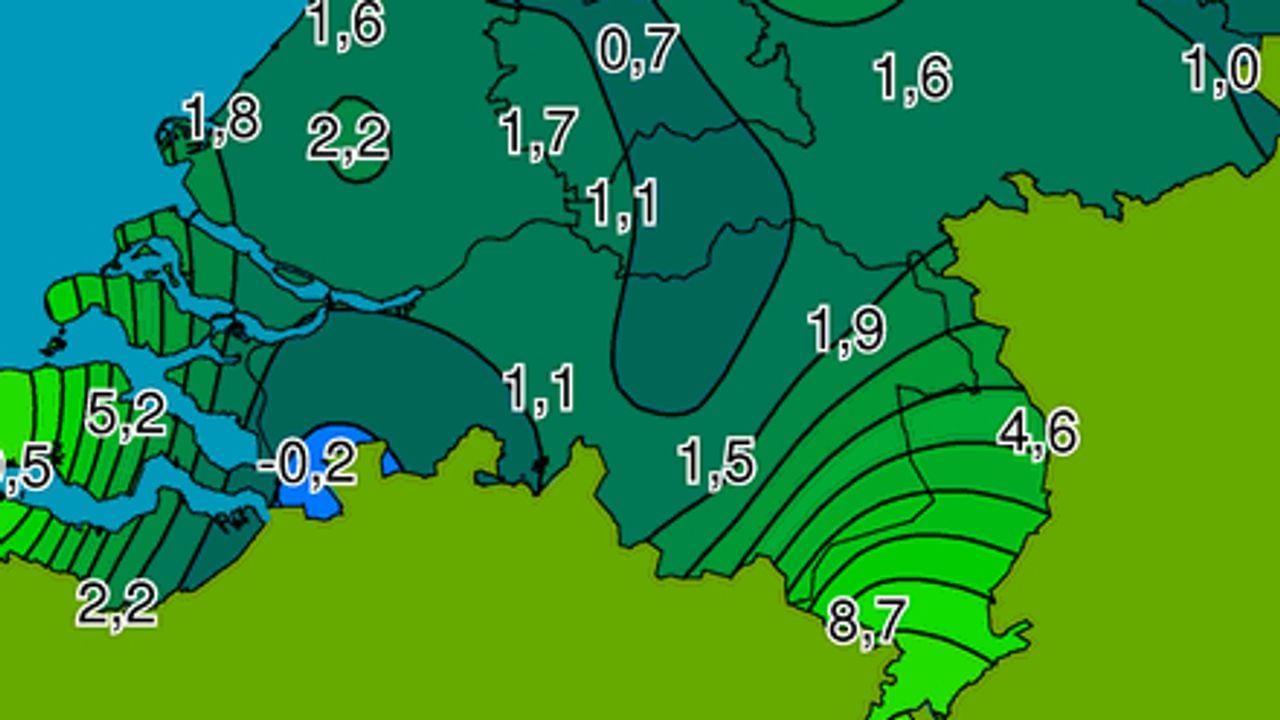 In Woensdrecht daalde het kwik naar -0,2 graden (foto: Weerplaza)