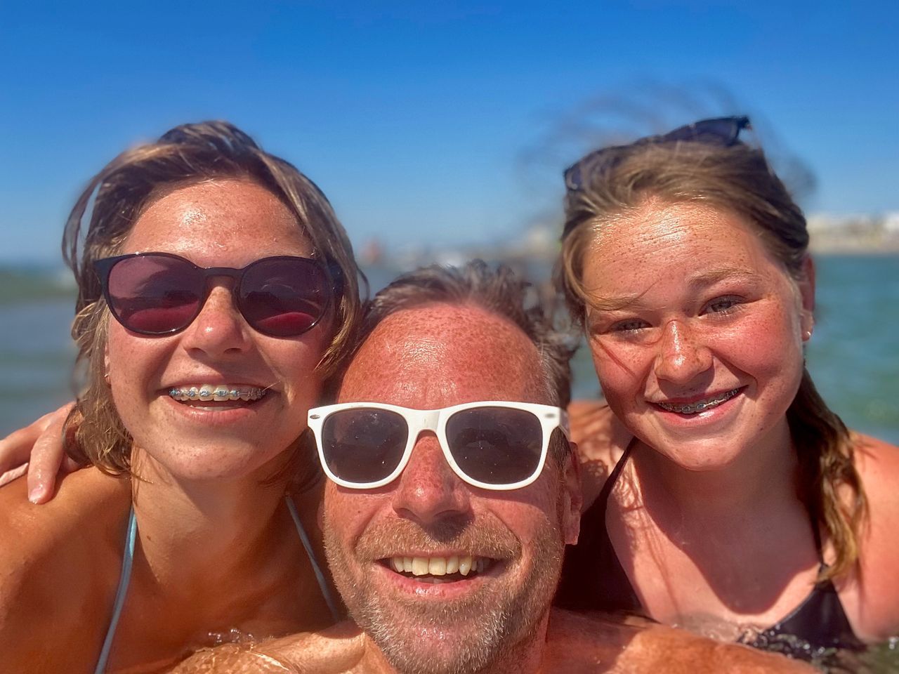 Floor, Ronny en Lotte op vakantie.