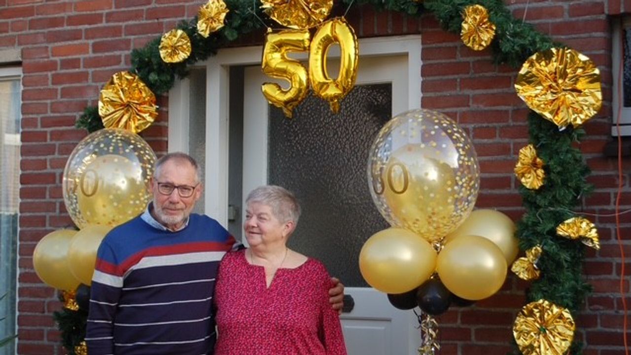 Drie maanden voor zijn overlijden hebben Harrie en Tiny hun 50-jarig huwelijk nog gevierd (foto: privéarchief).