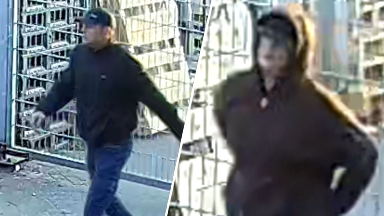 De man (links) en de vrouw naar wie de politie op zoek is (foto's: politie.nl).